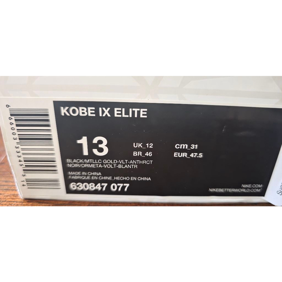 Brand New 2014 Kobe 9 Elite 'Victory' size 13 - Picture 5 of 5